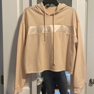 Pink Hooded Crop Top